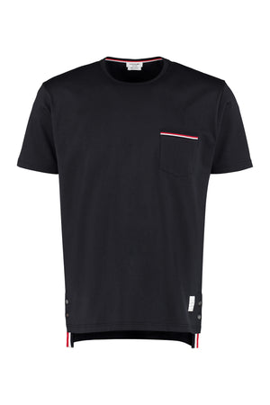 Cotton t-shirt with chest pocket-0